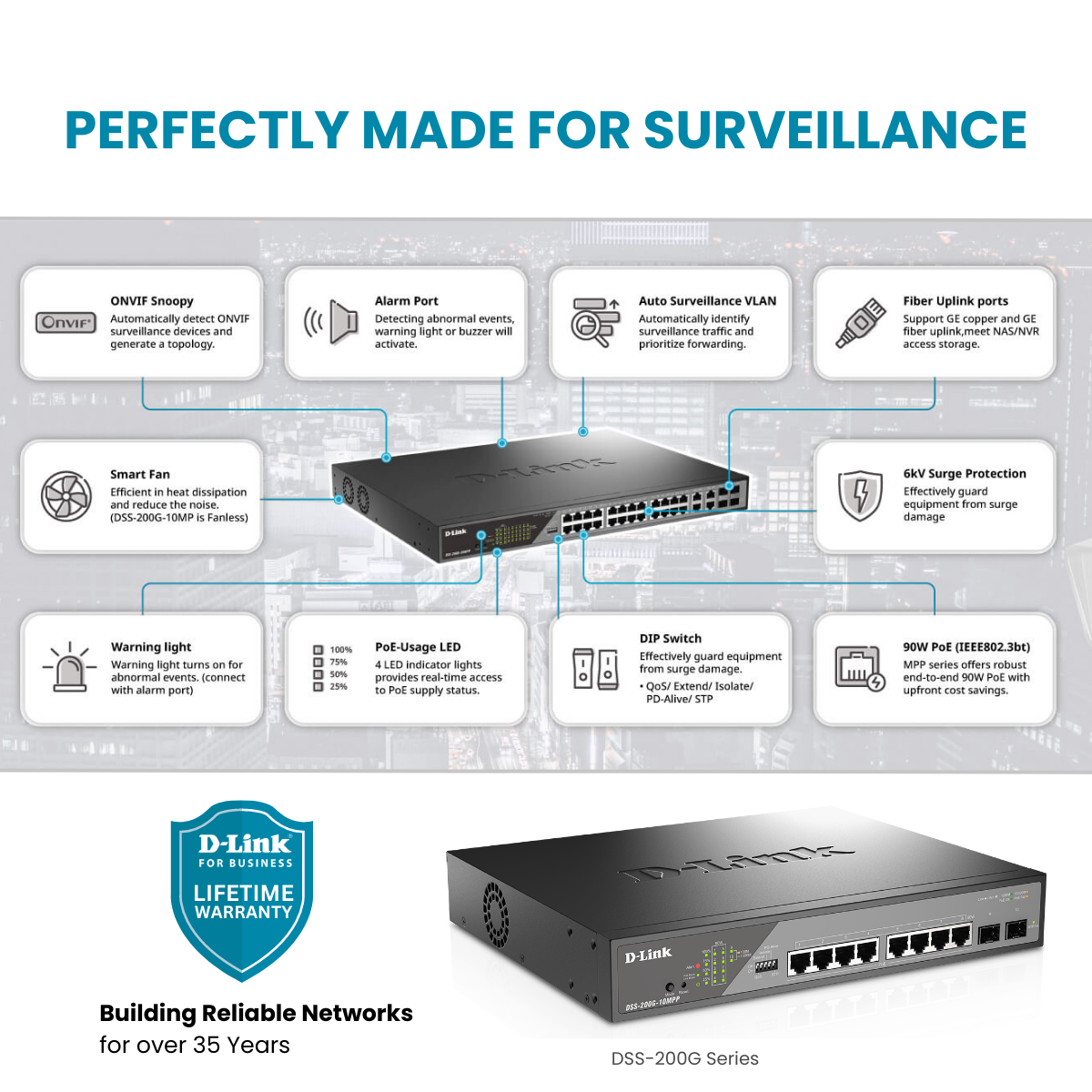 D-LINK 200G12S: Switch, 10 porte, Gigabit Ethernet, 2 SFP da reichelt  elektronik