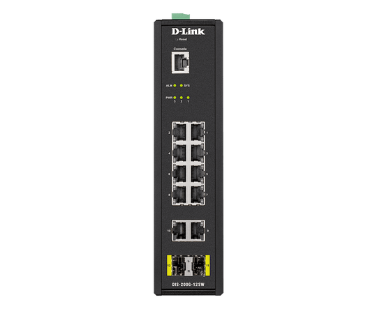 D-Link 12-Port Gigabit Smart Managed Industrial Switch-Wide Temp - (DIS-200G-12SW)