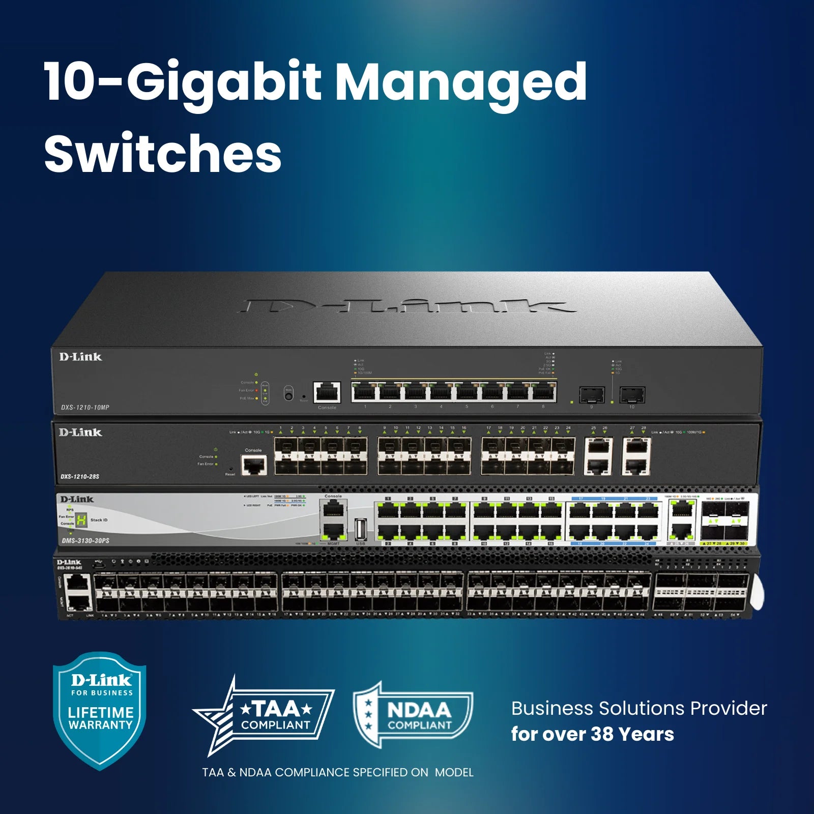 10 Gigabit Switches Managed