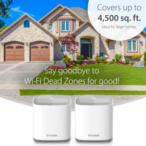 D-Link AX1800 Dual-Band Whole Home Mesh Wi-Fi 6 System - 2-Pack (COVR-X1862)