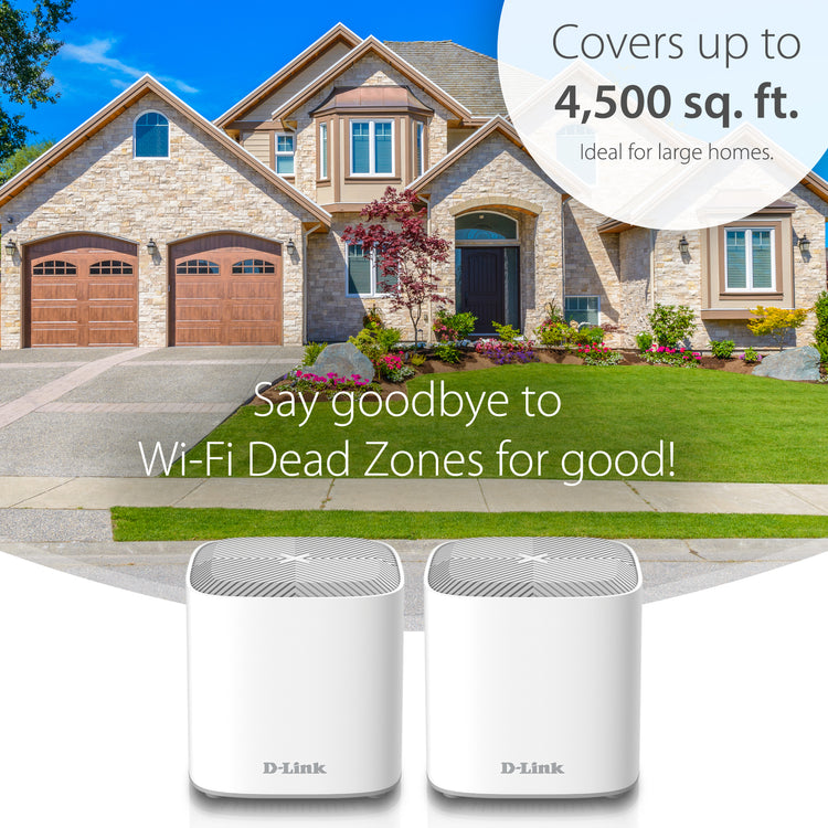 AX1800 Dual-Band Whole Home Mesh Wi-Fi 6 System - 2-Pack (COVR-X1862)