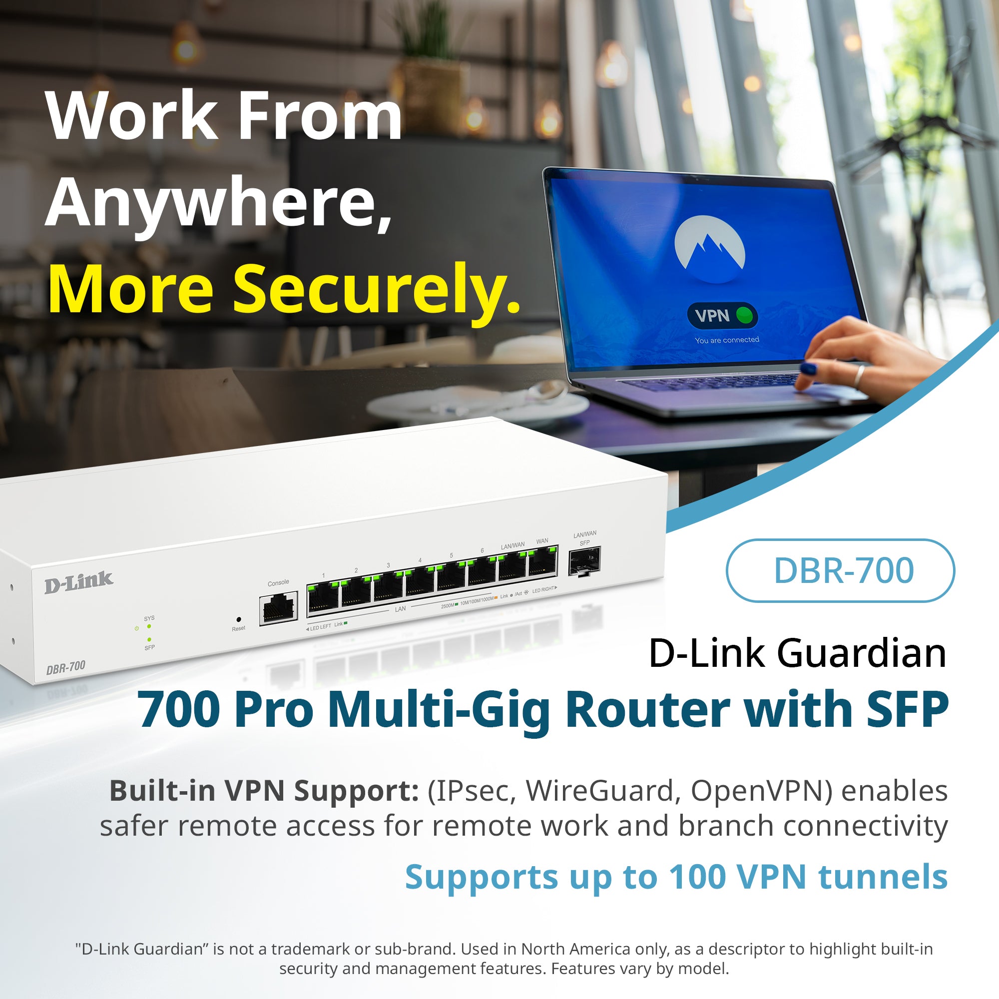 Dbr System D-Link Guardian 700 Pro Multi-Gig Business Router with SFP (DBR-700 ...