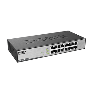 D-Link 16-Port Fast Ethernet Unmanaged Plug and Play Switch | Fanless | Desktop/Rackmount (DES-1016D)