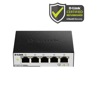 D-Link [Certified Refurbished] 5-Port Gigabit Smart Managed Switch - (DGS-1100-05/RE)