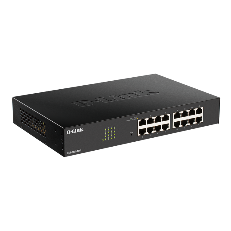 D-Link 16-Port Gigabit Smart Managed Switch | Web Managed | Cable Diagnostics | NDAA Compliant - (DGS-1100-16V2)