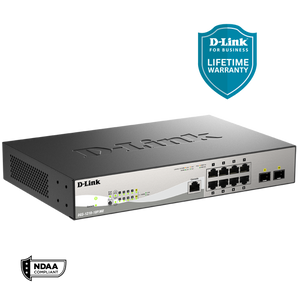 D-Link 10-Port Gigabit PoE Metro Ethernet Switch with 2 SFP Ports - (DGS-1210-10P/ME)