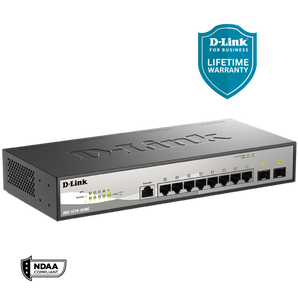 D-Link 10-Port Metro Gigabit Ethernet Managed Desktop Switch - (DGS-1210-10/ME)