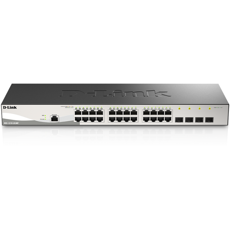 D-Link 28-Port Metro Gigabit Ethernet Managed Desktop Switch - (DGS-1210-28/ME)