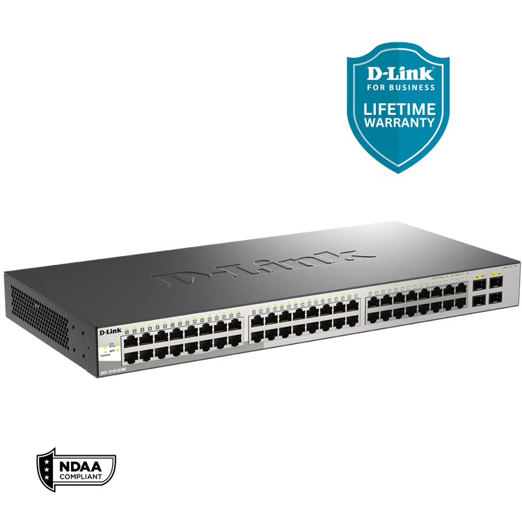D-Link 52-Port Metro Gigabit Ethernet Managed Desktop Switch - (DGS-1210-52/ME)