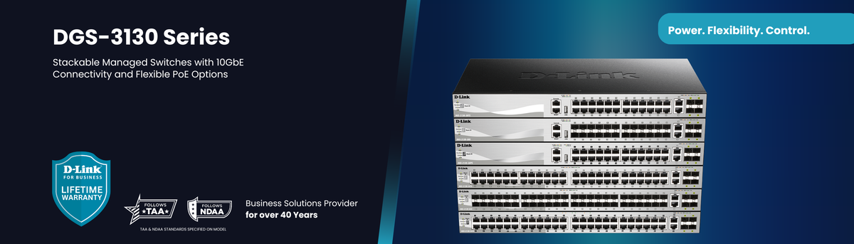 Stackable Fully Managed Gigabit Switch Series with 10GbE Ports | DGS-3 ...
