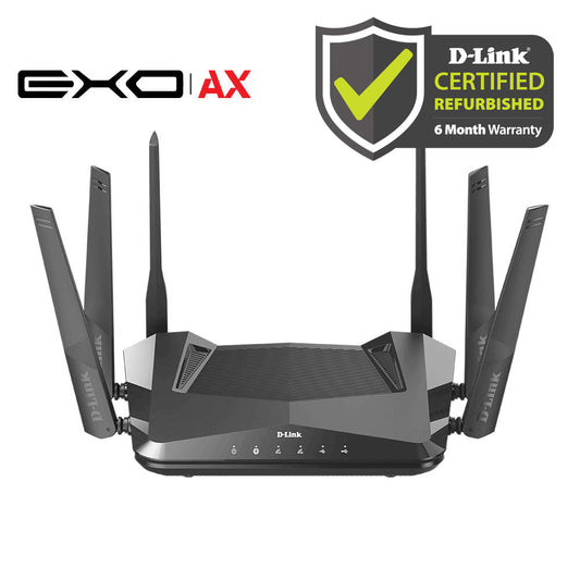 D-Link [Certified Refurbished] AX5400 WiFi6 Gigabit Mesh Router - Mobile App. Managed - Voice Control - 4-port Gigabit Ethernet LAN - 2-port USB - (DIR-X5460-US/RE)