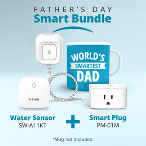 D-Link Expandable Smart Wi-Fi Water Leak Sensor Starter Kit (SW-A11KT) plus D-Link Wi-Fi Smart Plug (PM-01M) - Special Bundle
