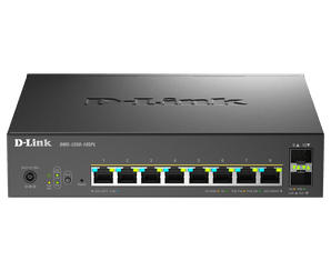 D-Link 10-Port Multi-Gigabit Smart Managed PoE Switch with 2 10G SFP+ & 8 2.5G PoE Ports (DMS-1250-10SPL)