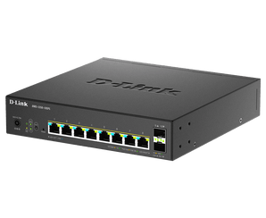 D-Link 10-Port Multi-Gigabit Smart Managed PoE Switch with 2 10G SFP+ & 8 2.5G PoE Ports (DMS-1250-10SPL)