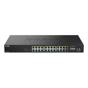 D-Link 28-Port Multi-Gigabit Smart Managed PoE Switch with 4 10G SFP+ & 24 2.5G PoE Ports (DMS-1250-28P)