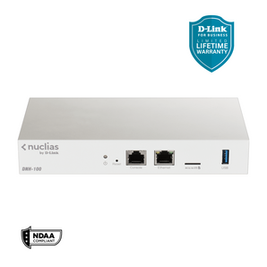 D-Link Nuclias Connect Hardware Controller | Centralized Management of up to 150 Devices | Multi-Site Management | License-Free | Scalable & Compact Network Solution | NDAA Compliant – (DNH-100)