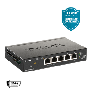 D-Link 5-Port Gigabit Smart Managed PoE-Powered Switch | PoE Extender | 2 PoE pass-through ports | Metal Compact| NDAA Compliant - (DGS-1100-05PDV2)