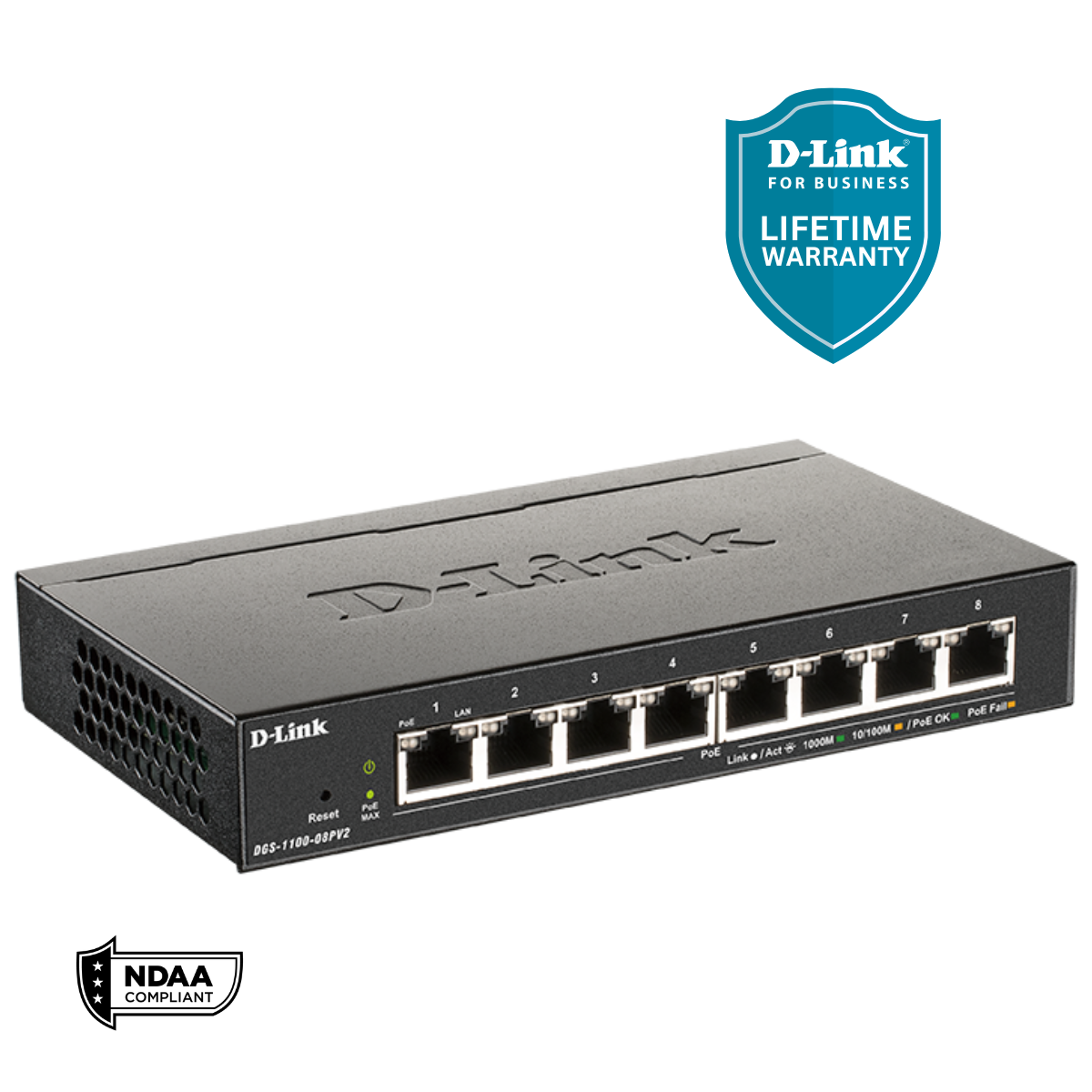 D-Link 8-Port Gigabit Smart Managed PoE+ Switch | 8 PoE+ Ports D-Link 8-Port Gigabit Smart Managed PoE+ Switch | 8 PoE+ Ports