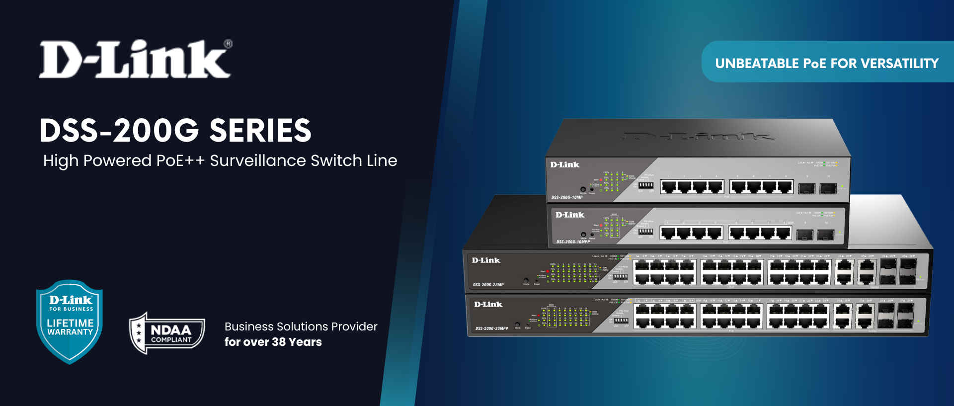 DSS-200G Smart Managed Surveillance Switch Series