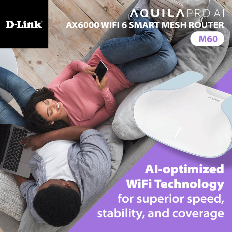 D-Link AQUILA PRO AI AX6000 Dual-Band Wi-Fi 6 Router (M60)