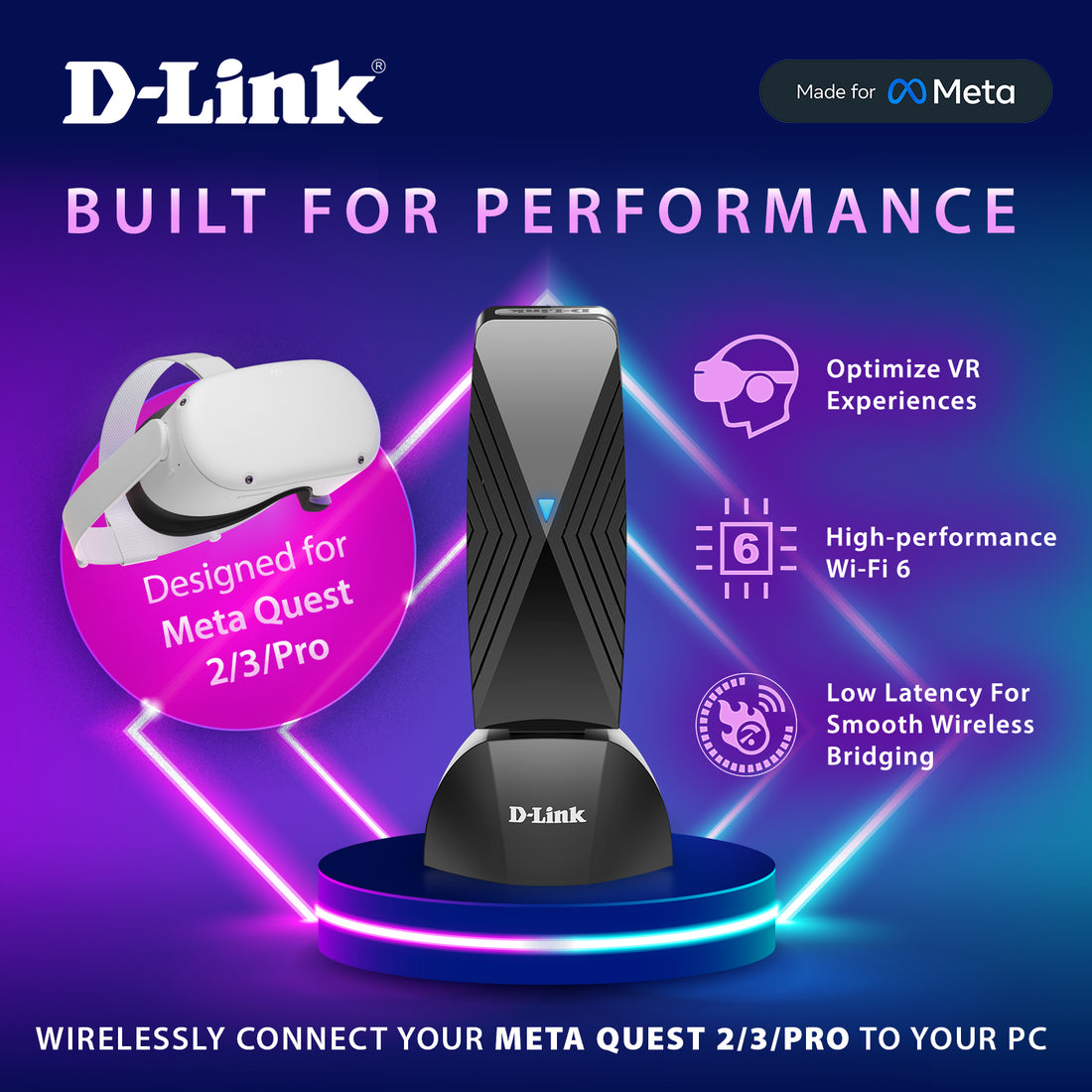 Routeur VR PRISMXR Puppis S1 Lite - Wi-Fi 6 Pour Streaming Sans Fil Meta Quest 3/2/Pro - Compatible Virtual Desktop, Steam Link - 8