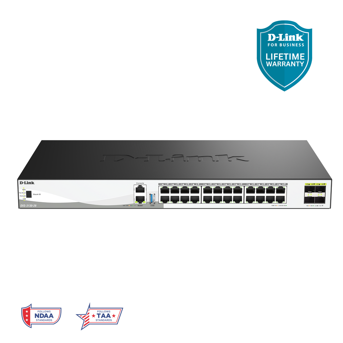 Nintendo Switch D D-Link 28-Port 10GbE Multi-Gig Layer 3 Stackable Managed Ethernet