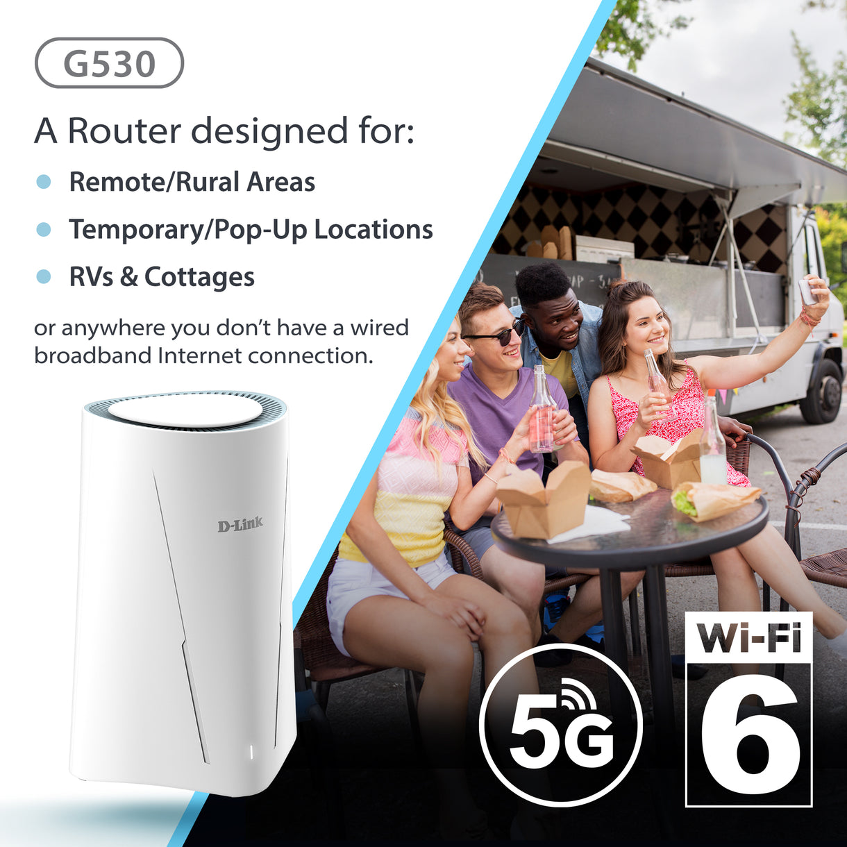 D-Link AX3000 5G NR Cellular Gateway WiFi 6 Router | Optimized High-Ga ...