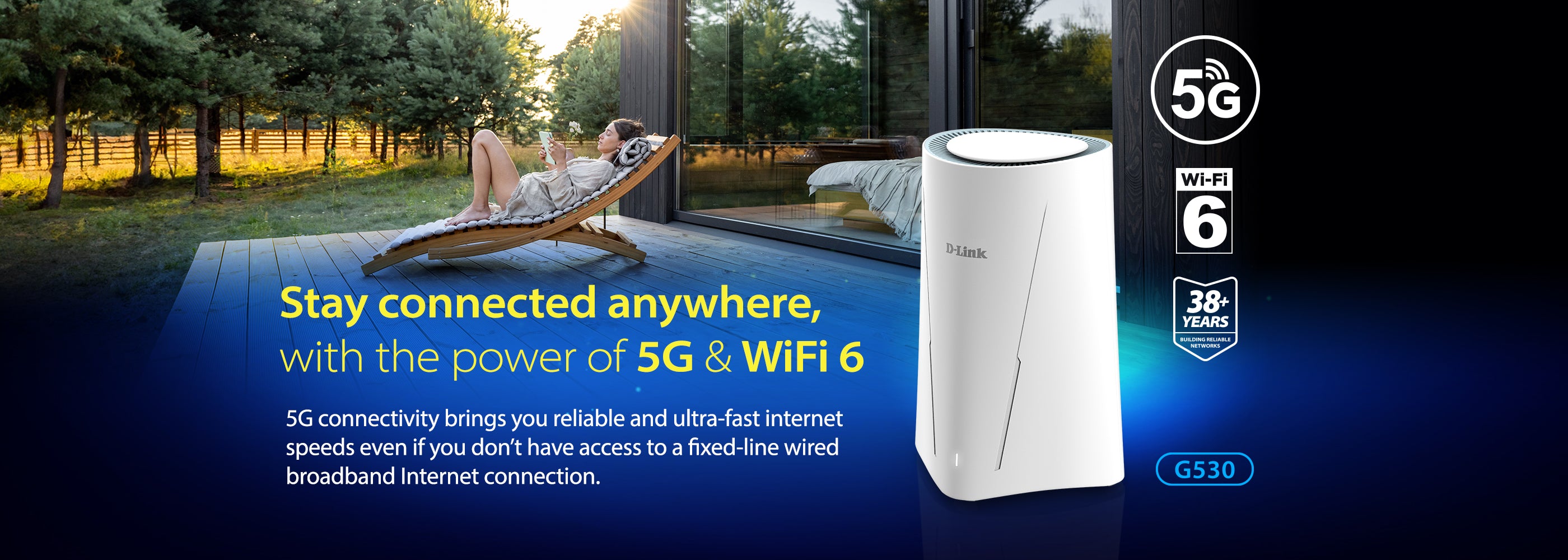 D-Link AX3000 5G NR Cellular Gateway WiFi 6 Router | Optimized High-Ga ...