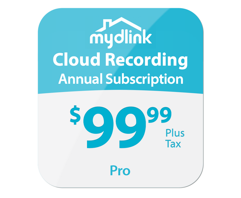 mydlink Cloud Recording 1-Year Subscription - Pro