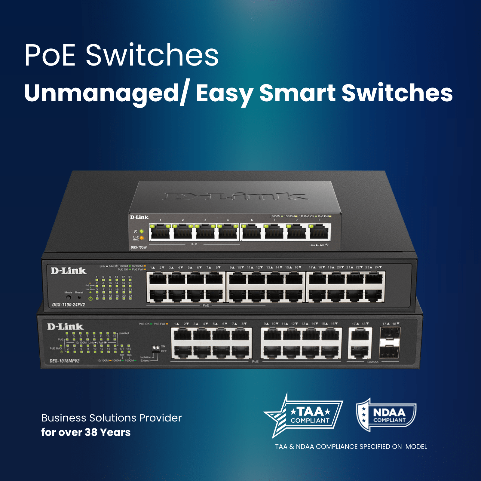 Unmanaged PoE  Easy Smart Switches