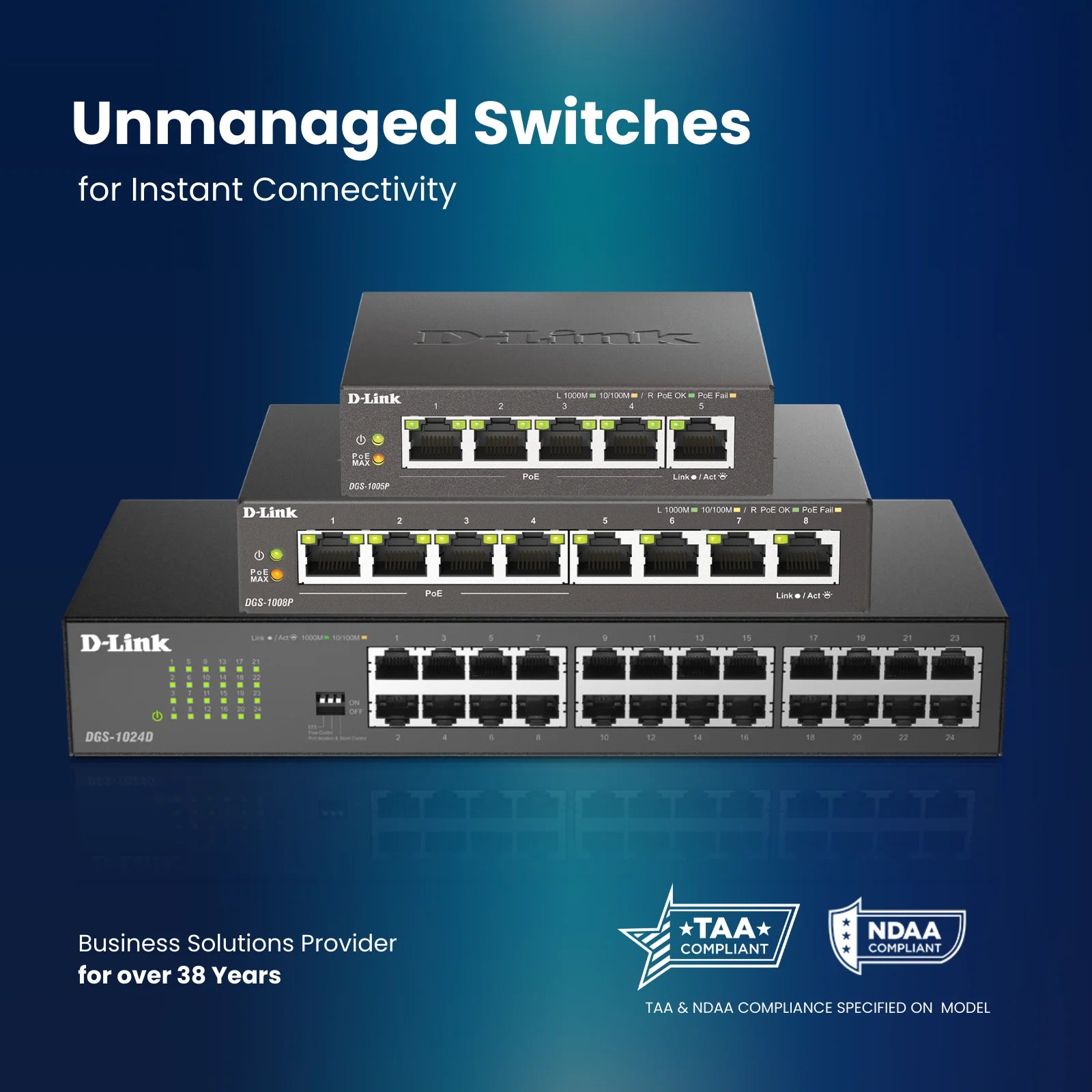 Unmanaged Switches TAA NDAA