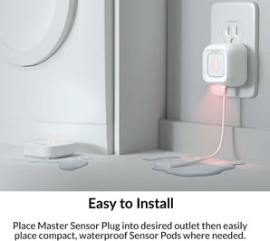 D-Link Water Sensor and Alarm Starter Kit, Detector, AC Powered, Works with Google Home - (DCH-S1621KT)