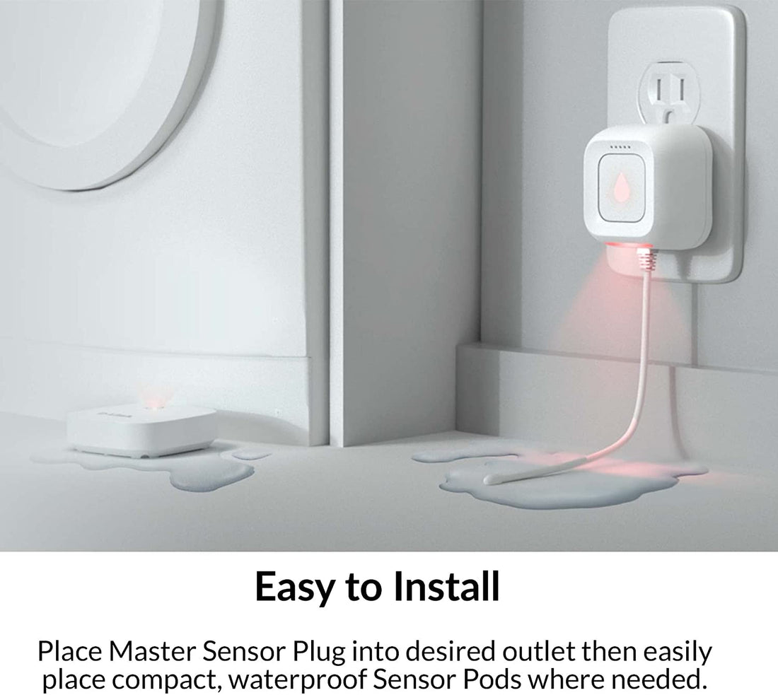 DLink Water Sensor and Alarm Starter Kit, Detector, AC Powered, Expan