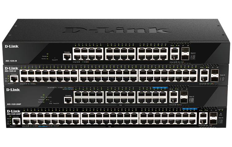 D-Link 52-Port Layer 3 Stackable Smart Managed Switch - (DGS-1520-52MP)