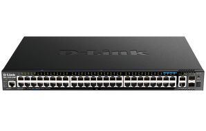 D-Link 52-Port Managed Stackable Multi-Gigabit PoE+ Switch| 44 Gigabit PoE+ Ports+ 4 Multi-Gigabit PoE Ports + 4 10G SFP+ Ports | 740W (DGS-1520-52MP)