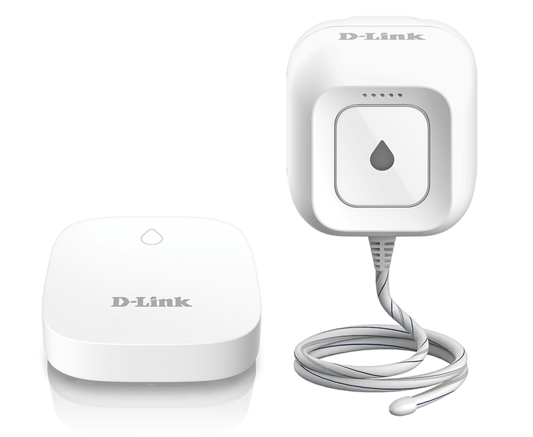 D-Link Water Sensor and Alarm Starter Kit, Detector, AC Powered, Expandable up to 16 Locations, Works with Google Home - (DCH-S1621KT)