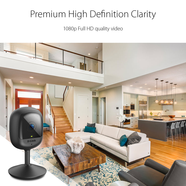D-Link Pro Series Compact Full HD Pro Wi-Fi Camera w/1080p, Sound & Motion Detection, 2-Way Audio, Cloud & Local Recording, Night Vision (DCS-6100LHV2)
