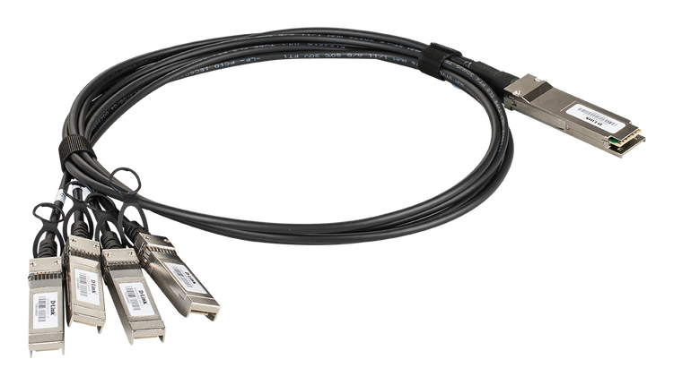 D-Link  1M (40") 40G to 4x10G Breakout Cable for DXS-3600-EM-4QXS - (DEM-CB100QXS-4XS)