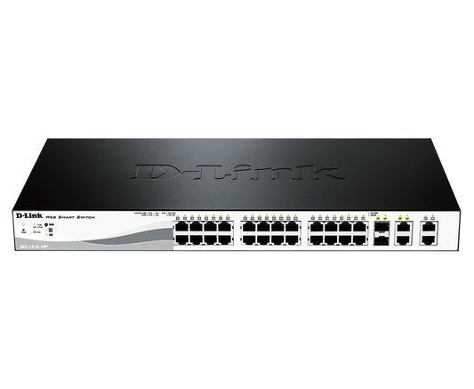 D-Link 28-Port PoE Fast Ethernet Smart Managed Switch - (DES-1210-28P)