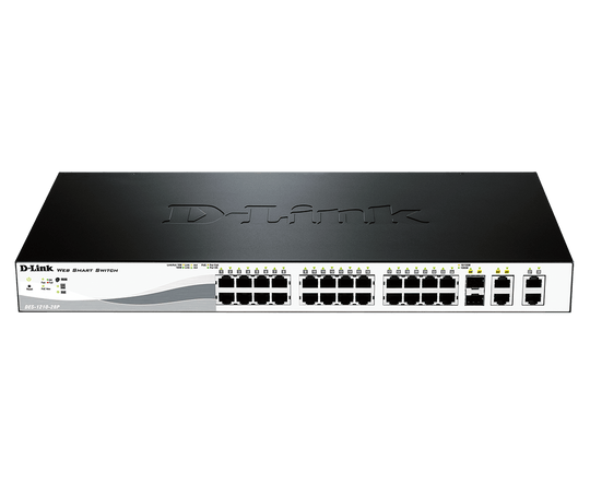 D-Link 28-Port PoE Fast Ethernet Smart Managed Switch - (DES-1210-28P)