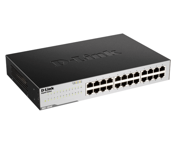 D-Link 24-Port Green Gigabit Ethernet Unmanaged Desktop Switch - (DGS-1024C)