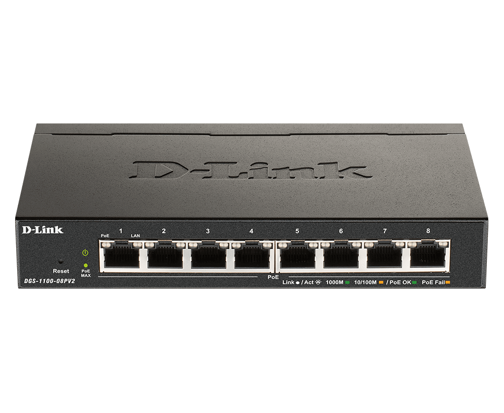 SWITCH D-LINK DGS-1008P 8PTOS 10/100/1000 - miniatura 2