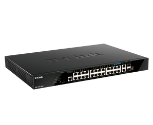 D-Link 28-Port Smart Managed Stackable Multi-Gigabit PoE+ Switch | 20 Gigabit PoE+ Ports (370W) + 4 Multi-Gigabit PoE Ports + 4 10G SFP+ Uplink Ports | L3 | VLANs| Stacking | Surveillance Mode | Optional D-View | NDAA Compliant (DGS-1520-28MP)