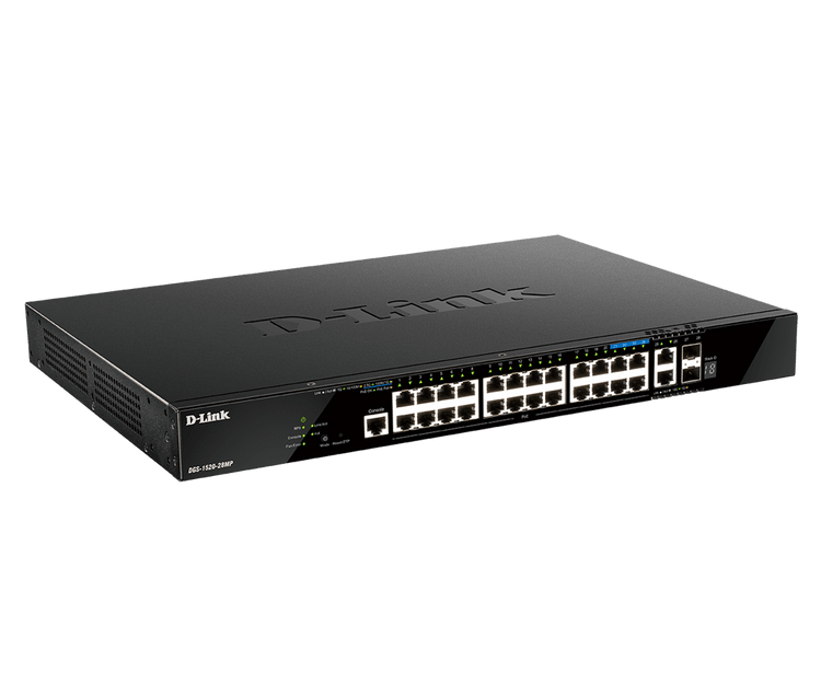 D-Link 28-Port Layer 3 Stackable Smart Managed Switch - (DGS-1520-28MP)