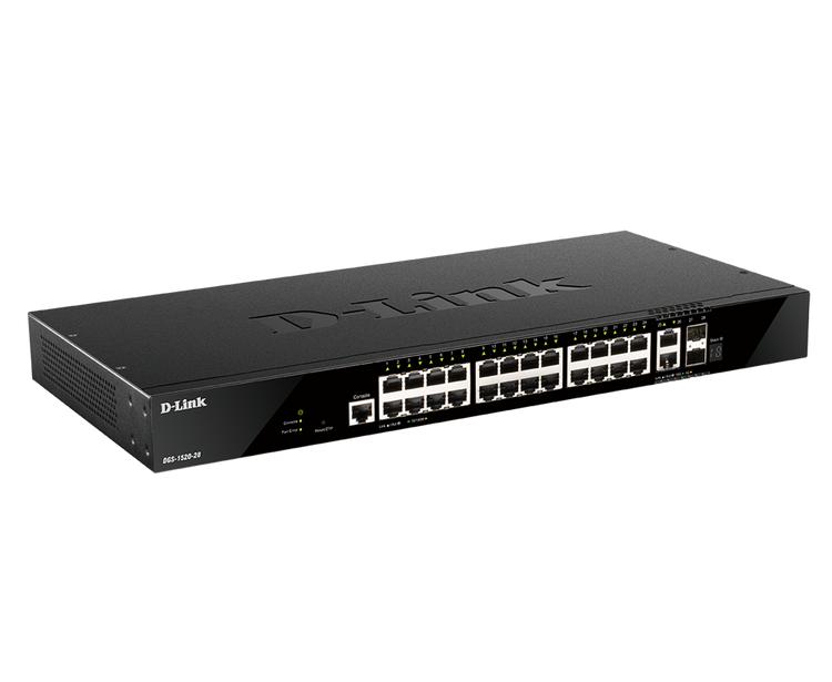 D-Link 28-Port Layer 3 Stackable Smart Managed Switch - (DGS-1520-28)