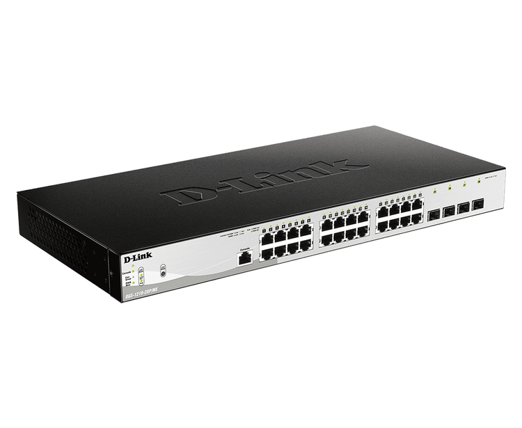 D-Link 28-Port PoE Metro Gigabit Ethernet Managed Desktop Switch - (DGS-1210-28P/ME)