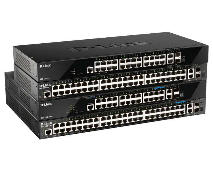 D-Link 28-Port Layer 3 Stackable Smart Managed Switch - (DGS-1520-28MP)