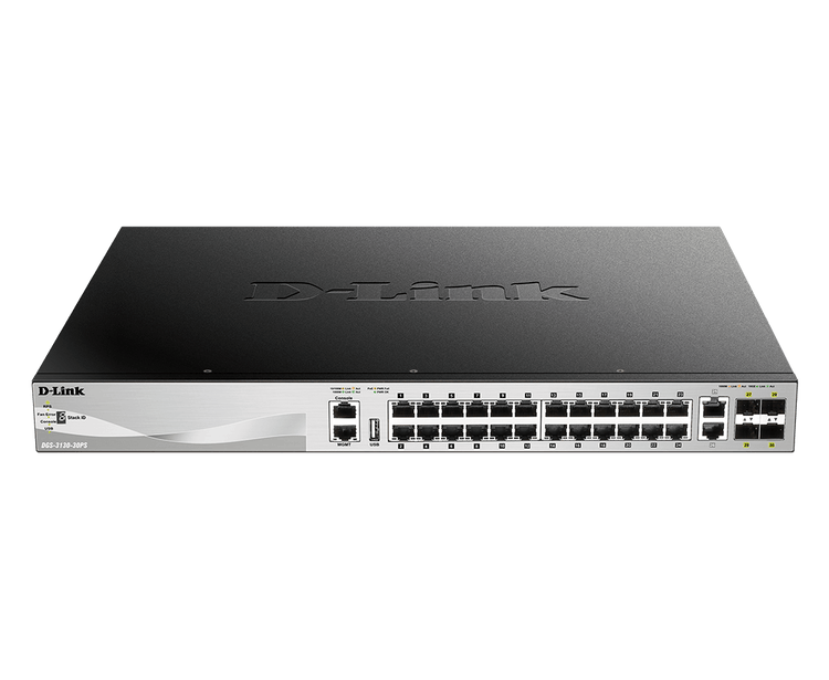 D-Link 30-Port Lite Layer 3 Stackable Managed PoE Switch - (DGS-3130-30PS)