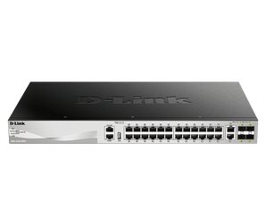 D-Link 30-Port Managed Stackable Switch with 10GbE Ports | 24 Gigabit Ports + 2 10GbE Copper Ports + 4 10G SFP+ Uplink Ports | L3 | Stacking | Optional D-View | NDAA Compliant - (DGS-3130-30TS)