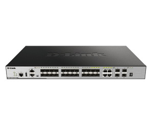 D-Link 28-Port Managed Stackable Switch with 10GbE Ports | 20 GbE SFP Ports + 4 1GbE Combo Ports + 4 10GbE SFP+ Uplink Ports | L3 | Stacking | Web Managed | Optional D-View | NDAA Compliant - (DGS-3630-28SC/SI)